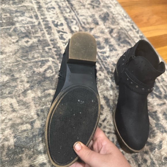 Sugar Black Ankle Boots with Suede Finish size 7.5 - Picture 3 of 8